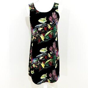 Wyland Signature Bluewater Tropical Ocean Marine Life Tank Dress